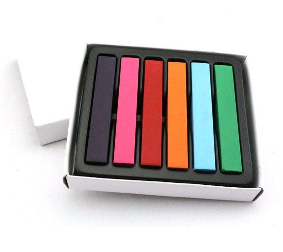 Giz para colorir cabelos Kit com 6 cores